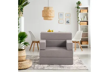 1-sits bäddsoffa Yoraemere Grå - Ljusgrå - Möbler - Fåt�ölj & stolar - Fåtölj - Bäddfåtölj