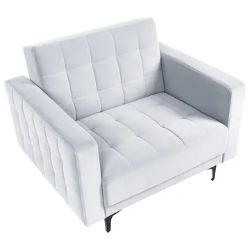 Fåtölj Aberdeen - Ljusgrå, svart - Möbler - Fåt ölj & stolar - Fåtölj - Bäddfåtölj