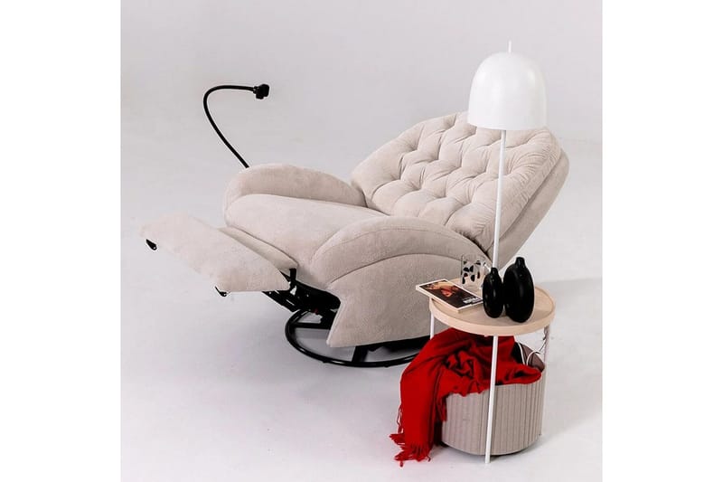 Adesis Reclinerfåtölj Elektrisk - Krämvit - Möbler - Fåtölj & stolar - Fåtölj - Liggfåtölj