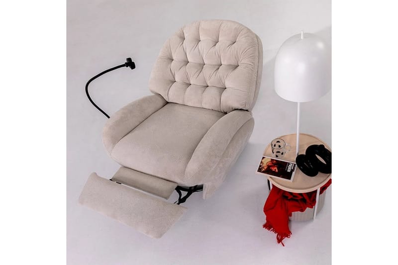 Adesis Reclinerfåtölj Elektrisk - Krämvit - Möbler - Fåtölj & stolar - Fåtölj - Liggfåtölj