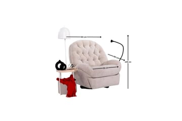 Adesis Reclinerfåtölj Elektrisk - Krämvit - Möbler - Fåtölj & stolar - Fåtölj - Liggfåtölj