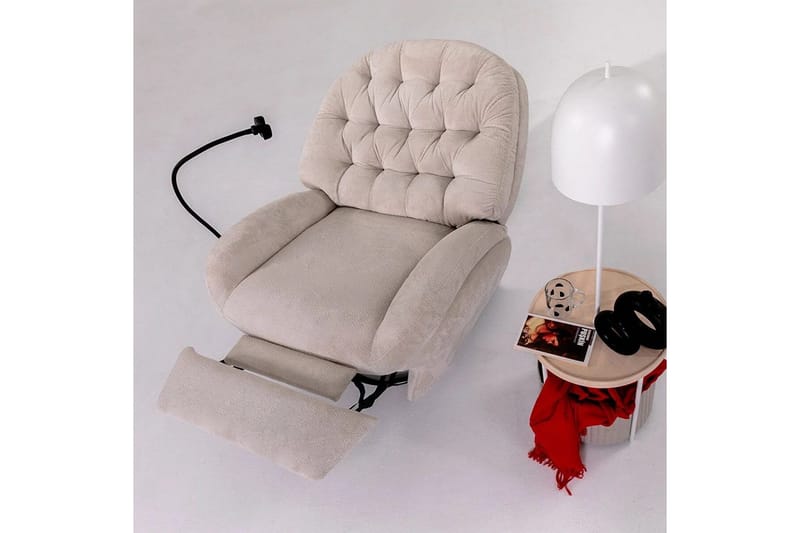 Adesis Reclinerfåtölj Elektrisk - Krämvit - Möbler - Fåtölj & stolar - Fåtölj - Biofåtölj & reclinerfåtölj