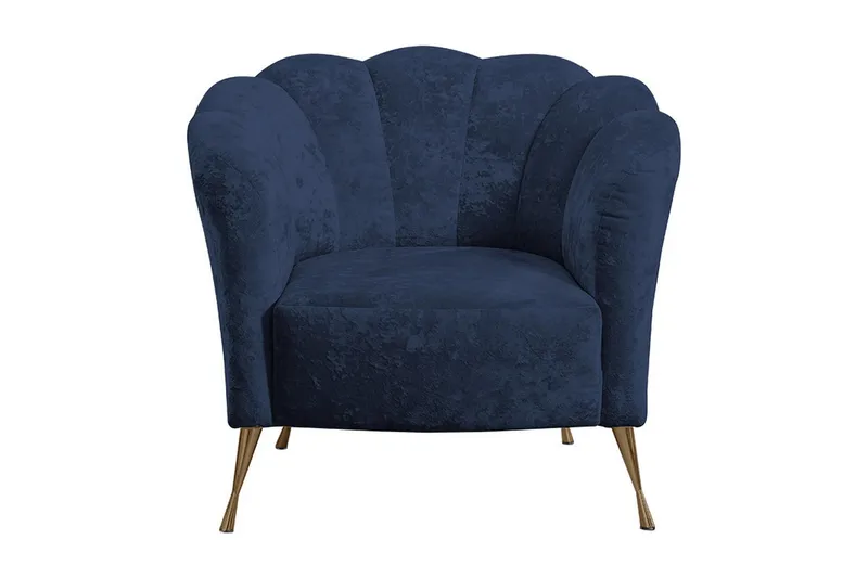 Adrial Fåtölj, Sammet/Blå/Guld