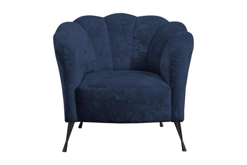 Adrial Fåtölj, Sammet/Blå/Svart Krom