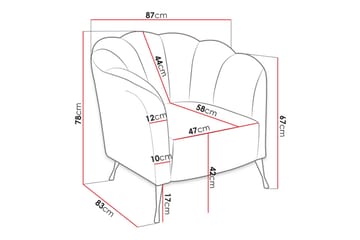 Adrial Fåtölj - Sammet/Blå/Svart Krom - Möbler - Fåtölj & stolar - Fåtölj - Sammetsfåtölj