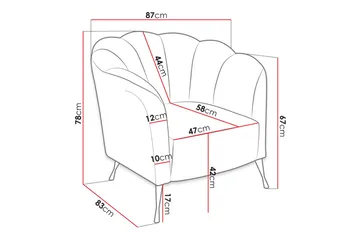 Adrial Fåtölj - Sammet/Rosa/Guld - Möbler - Fåtölj & stolar - Fåtölj - Sammetsfåtölj