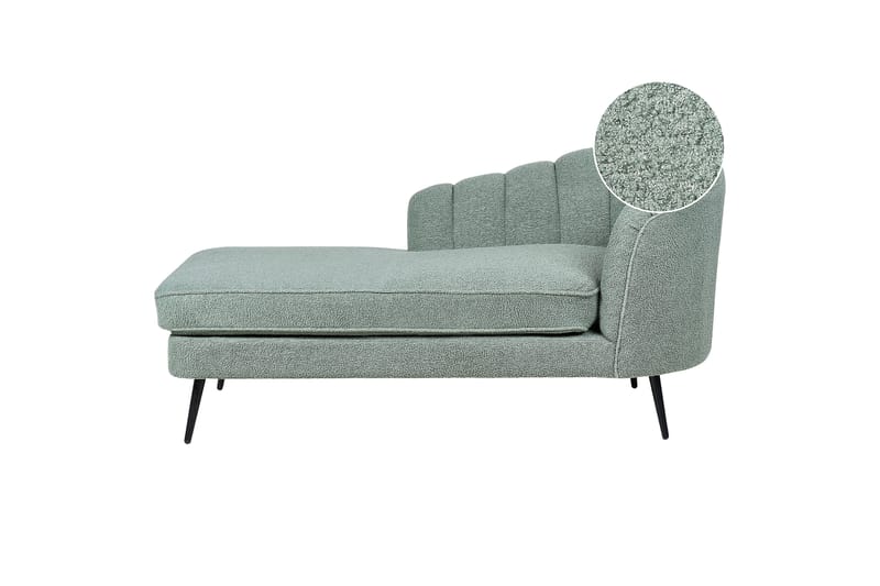 Allier Schäslong 150 cm Höger - Svart/Grön - Möbler - Fåtölj & stolar - Fåtölj - Liggfåtölj
