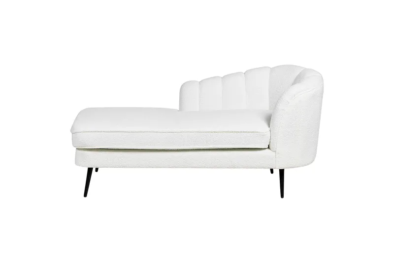 Allier Schäslong 150 cm Höger, Svart/Vit