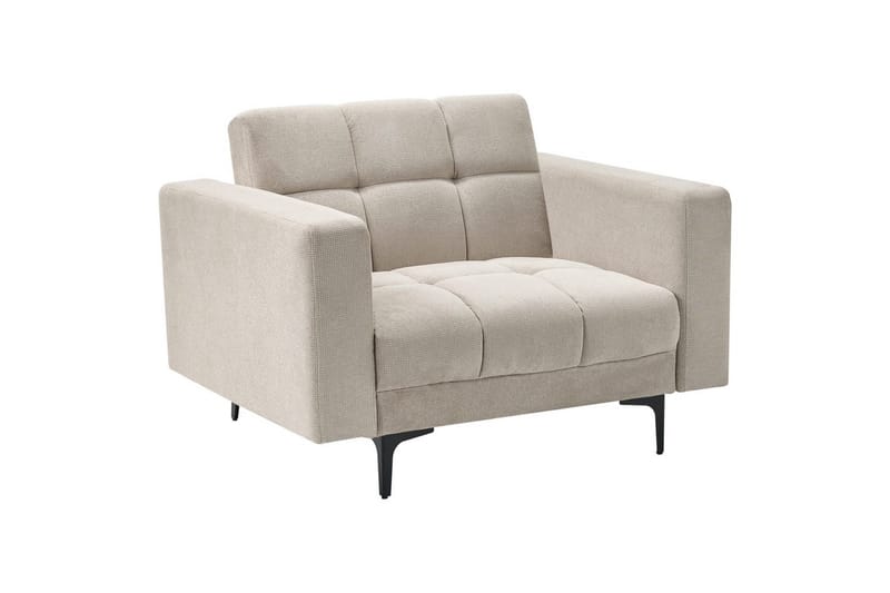 Fåtölj Alnes Beige/svart - Beige/svart - Möbler - Fåtölj & stolar - Fåtölj