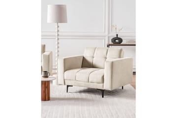 Fåtölj Alnes Beige/svart - Beige/svart - Möbler - Fåtölj & stolar - Fåtölj