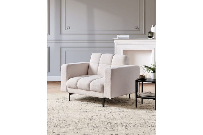 Fåtölj Alnes Vit/Svart - Vit/Svart - Möbler - Fåtölj & stolar - Fåtölj