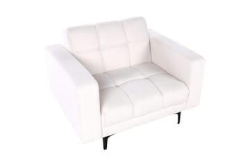 Fåtölj Alnes Vit/Svart - Vit/Svart - Möbler - Fåtölj & stolar - Fåtölj