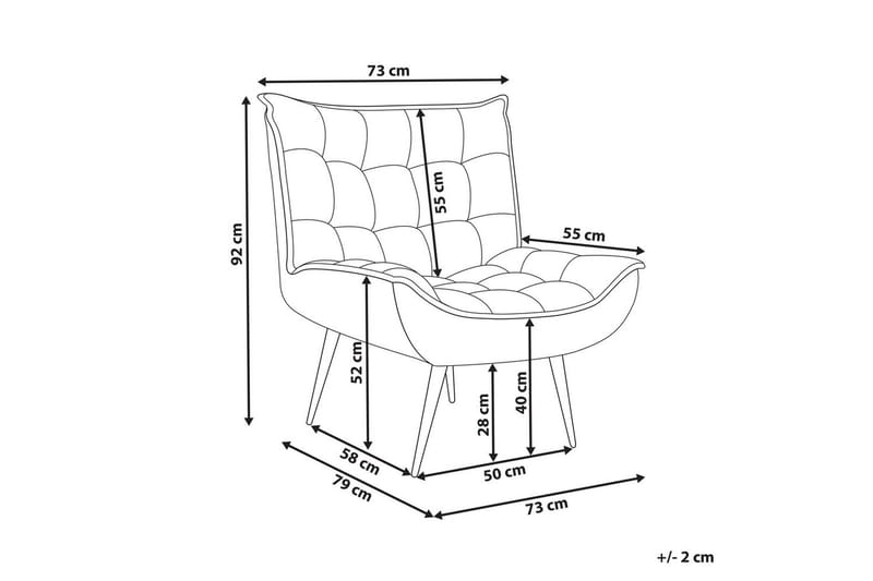 Fåtölj Alvesta - Beige, svart - Möbler - Fåtölj & stolar - Fåtölj