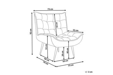 Fåtölj Alvesta - Beige, svart - Möbler - Fåtölj & stolar - Fåtölj