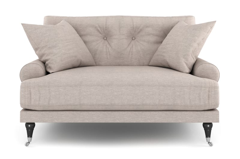 Andrew Loveseat - Beige/Krom - Möbler - Fåtölj & stolar - Fåtölj