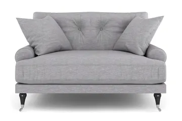Andrew Loveseat - Ljusgrå/Krom - Möbler - Fåtölj & stolar - Fåtölj