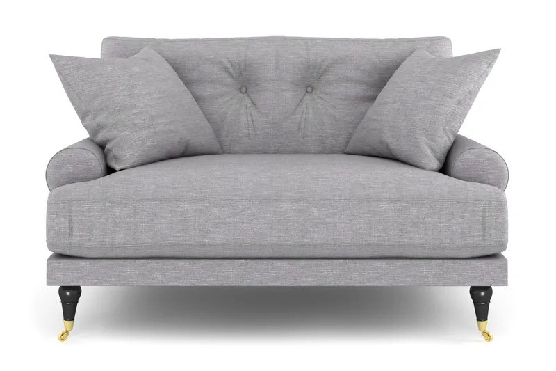 Andrew Loveseat - Ljusgrå/Mässing - Möbler - Fåtölj & stolar - Fåtölj