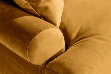 Andrew Loveseat Sammet - Amber/Krom - Möbler - Fåtölj & stolar - Fåtölj - Sammetsfåtölj