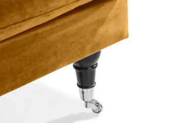 Andrew Loveseat Sammet - Amber/Krom - Möbler - Fåtölj & stolar - Fåtölj - Sammetsfåtölj