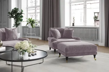 Andrew Loveseat Sammet - Lila/Mässing - Möbler - Fåtölj & stolar - Fåtölj