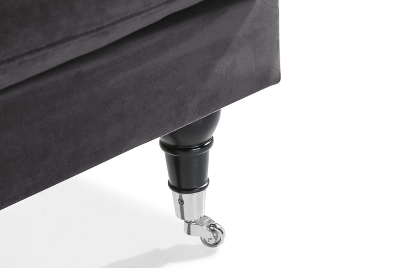 Andrew Loveseat Sammet - Mörkgrå/Krom - Möbler - Fåtölj & stolar - Fåtölj - Sammetsfåtölj