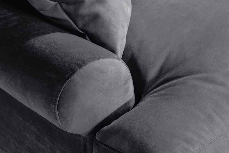 Andrew Loveseat Sammet - Mörkgrå/Krom - Möbler - Fåtölj & stolar - Fåtölj - Sammetsfåtölj