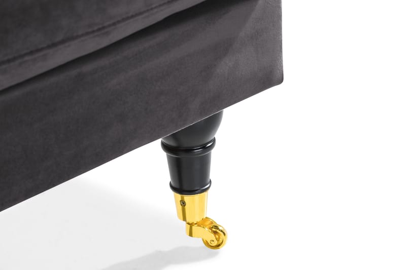 Andrew Loveseat Sammet - Mörkgrå/Mässing - Möbler - Fåtölj & stolar - Fåtölj - Sammetsfåtölj