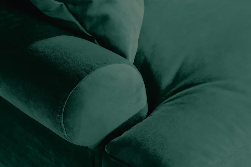 Andrew Loveseat Sammet - Mörkgrön/Krom - Möbler - Fåtölj & stolar - Fåtölj - Sammetsfåtölj