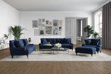 Andrew Loveseat Sammet - Midnattsblå/Mässing - Möbler - Fåtölj & stolar - Fåtölj