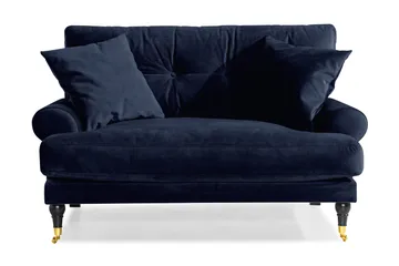 Andrew Loveseat Sammet - Midnattsblå/Mässing - Möbler - Fåtölj & stolar - Fåtölj