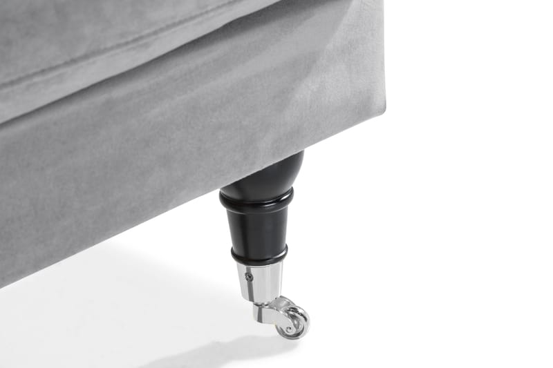 Andrew Loveseat Sammet - Silvergrå/Krom - Möbler - Fåtölj & stolar - Fåtölj - Sammetsfåtölj
