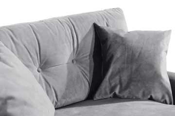 Andrew Loveseat Sammet - Silvergrå/Krom - Möbler - Fåtölj & stolar - Fåtölj - Sammetsfåtölj