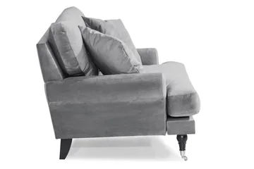 Andrew Loveseat Sammet - Silvergrå/Krom - Möbler - Fåtölj & stolar - Fåtölj - Sammetsfåtölj