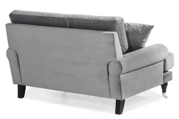 Andrew Loveseat Sammet - Silvergrå/Krom - Möbler - Fåtölj & stolar - Fåtölj - Sammetsfåtölj