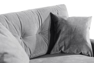 Andrew Loveseat Sammet - Silvergrå/Mässing - Möbler - Fåtölj & stolar - Fåtölj - Sammetsfåtölj