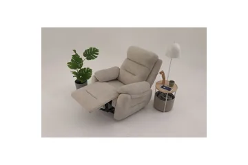 Angola Reclinerfåtölj Manuell - Krämvit - Möbler - Fåtölj & stolar - Fåtölj - Biofåtölj & reclinerfåtölj