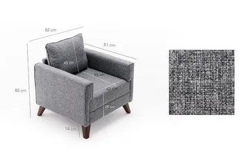 Antigua Fåtölj - Grå - Möbler - Fåtölj & stolar - Fåtölj