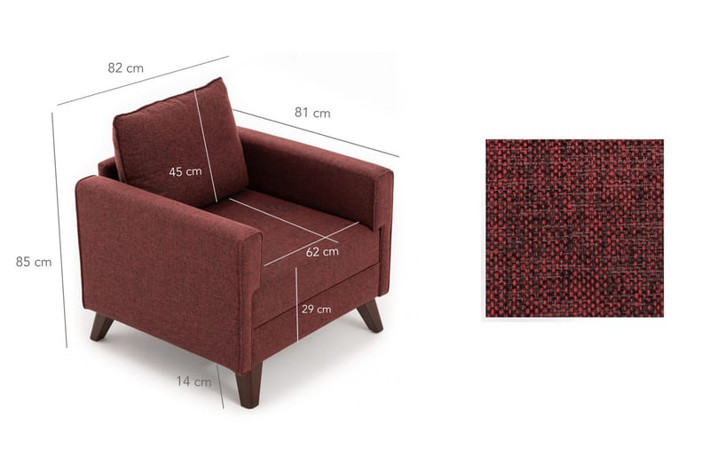 Antigua Fåtölj - Röd - Möbler - Fåtölj & stolar - Fåtölj