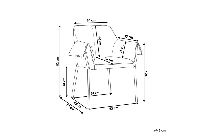 Fåtölj Arla - Krämvit, Svart - Möbler - Fåtölj & stolar - Fåtölj