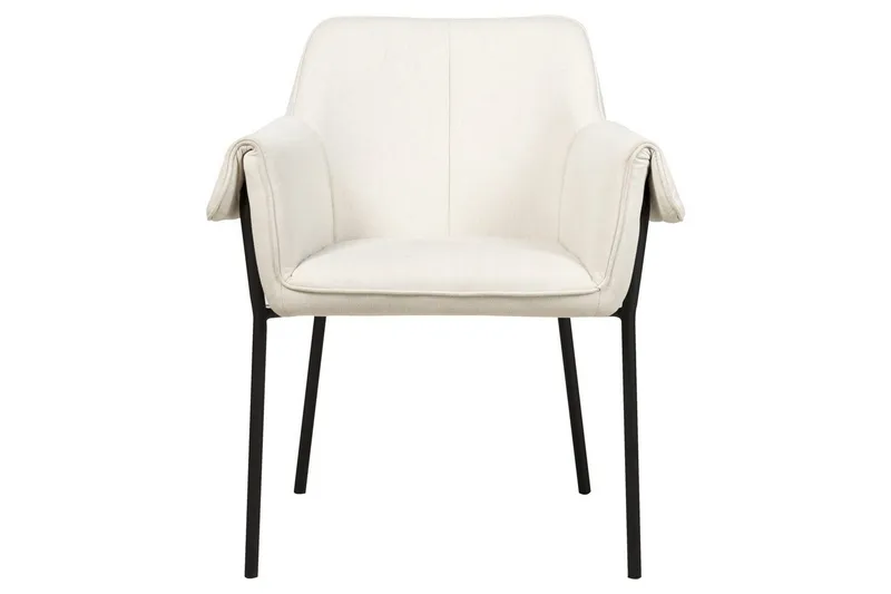 Fåtölj Arla - Krämvit, Svart - Möbler - Fåtölj & stolar - Fåtölj
