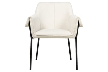 Fåtölj Arla - Krämvit, Svart - Möbler - Fåtölj & stolar - Fåtölj