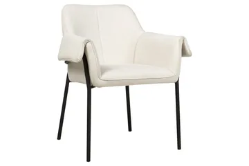 Fåtölj Arla - Krämvit, Svart - Möbler - Fåtölj & stolar - Fåtölj