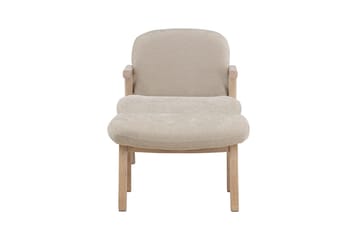 Armchair Rile Beige Fåtölj + Ottoman - Möbler - Fåtölj & stolar - Fåtölj - Fåtölj med fotpall