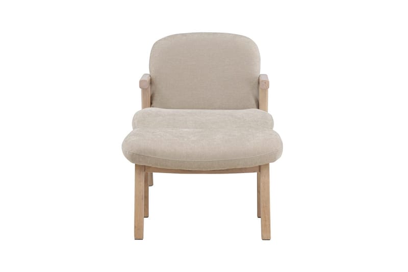 Armchair Rile Beige Fåtölj + Ottoman - Möbler - Fåtölj & stolar - Fåtölj - Fåtölj med fotpall