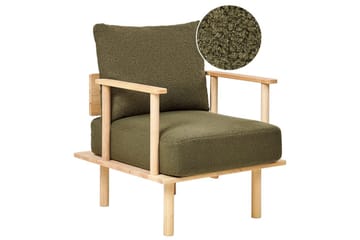 Fåtölj Asker - Grönt, ljust trä - Möbler - Fåtölj & stolar - Fåtölj