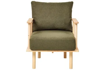 Fåtölj Asker - Grönt, ljust trä - Möbler - Fåtölj & stolar - Fåtölj