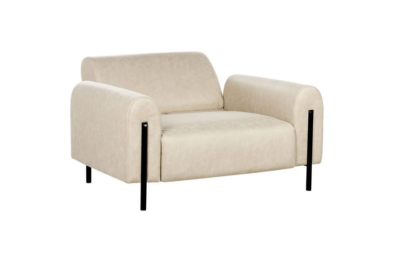 Fåtölj Askim - Beige, svart/Polyester - Möbler - Fåtölj & stolar - Fåtölj