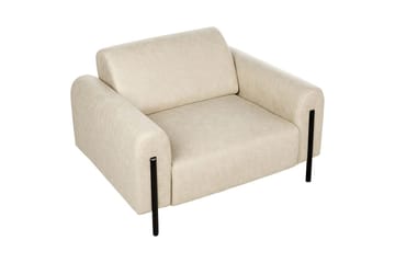 Fåtölj Askim - Beige, svart/Polyester - Möbler - Fåtölj & stolar - Fåtölj