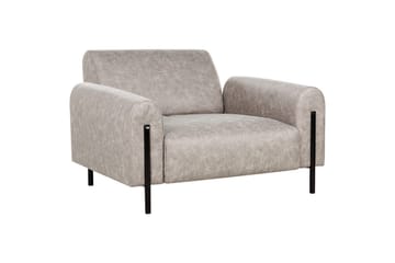 Fåtölj Askim - Ljusgrå, svart/Polyester - Möbler - Fåtölj & stolar - Fåtölj