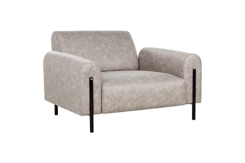 Fåtölj Askim - Ljusgrå, svart/Polyester - Möbler - Fåtölj & stolar - Fåtölj